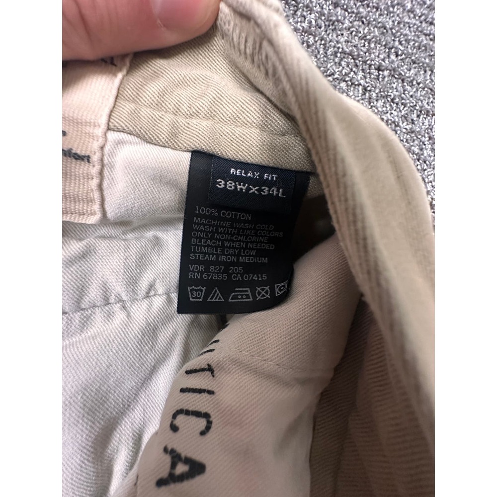 Nautica Men’s Khakis Marine Drill Relax Fit Size 38x34 See‎ Details - Picture 6 of 7